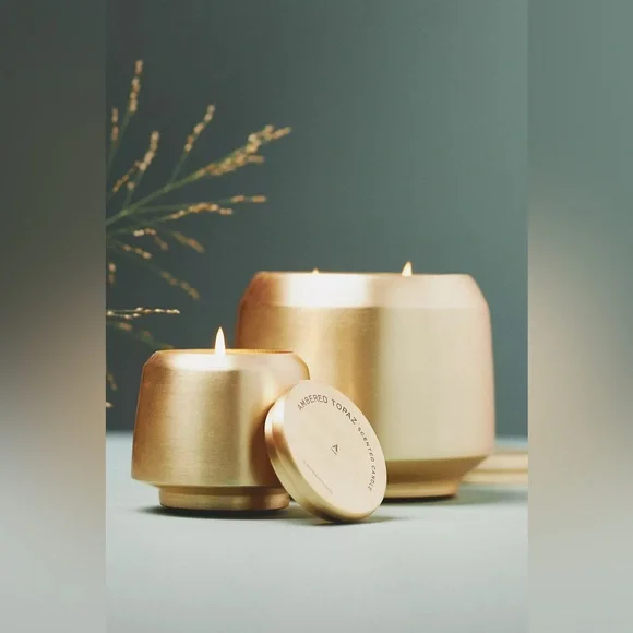 The Gather Candle by Anthropologie: Ambered Topaz - Mini FLAWS - Picture 2 of 8